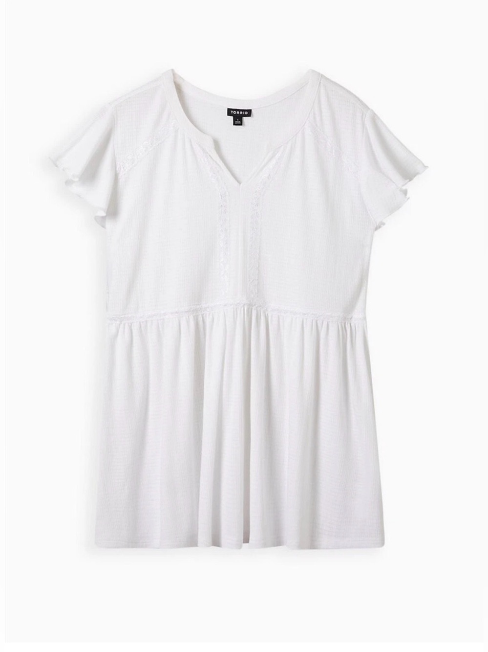 torrid White Ribbed Tank Top - Picture 4 of 14